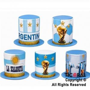 SOMBRERO GALERA ARGENTINA MUNDIAL DISE�OS SURTIDOS x 5